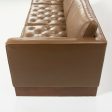 1960s Mies Van Der Rohe for Knoll International Brown Leather Three Seat Sofa Cheap