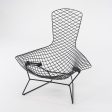 2010s 423LU Bertoia Bird Chair and 424YU Bertoia Ottoman by Harry Bertoia for Knoll in Black 2x Sets Available on Sale