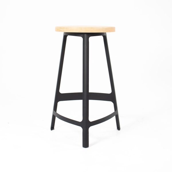 2010s Factory Counter Stool by Sean Dix in Wood and Steel 4x Available Cheap