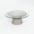 1970s Platner Coffee Table, Model 3714T by Warren Platner for Knoll in Glass with Nickel Chrome Steel Base Online