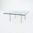 1960s Barcelona Coffee Table by Mies van der Rohe for Knoll & Treitel Gratz in Stainless and Glass 3x Available For Sale