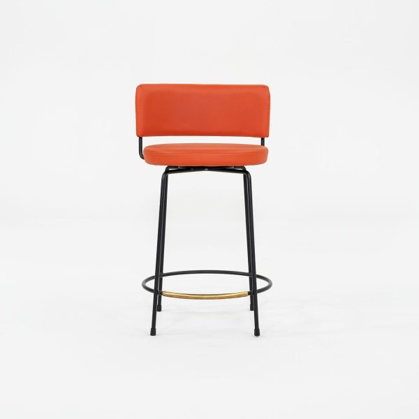 C. 2022 Grazia & Co Diiva Swivel Counter Stool in Orange 7x Available Sale