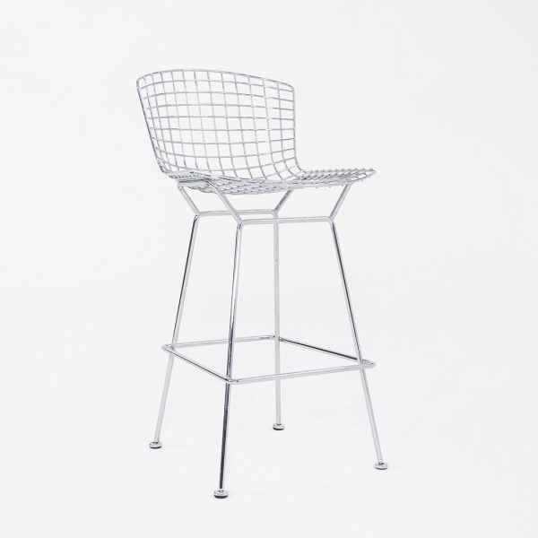 2010s Harry Bertoia for Knoll Bar Stool in Chrome 4x Available Online Sale