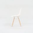 2018 DSW Side Chair with Dowel Base by Ray and Charles Eames for Herman Miller in White Plastic with Oak Base 5x Available Discount