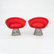 1975 Pair of Warren Platner for Knoll Lounge Chairs with New Red Upholstery For Discount