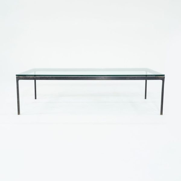 1970s Rectangular Coffee Table, Model TA.35.60.72 by Nicos Zographos for Zographos Designs in Patinated Bronze For Sale