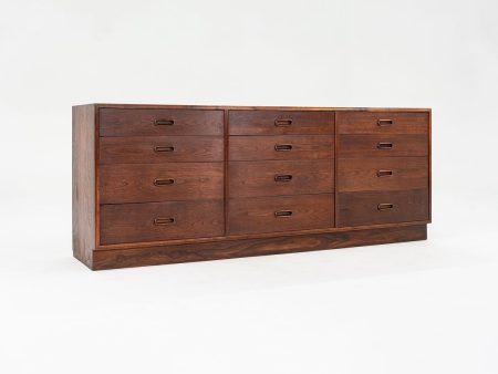 1960s 12-Drawer Dresser Cabinet by Jack Cartwright for Founders in Walnut Online Hot Sale