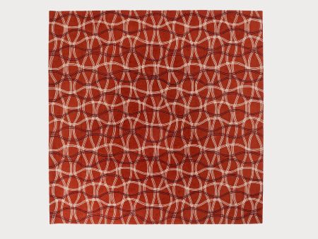 2011 Tai Ping and Edward Fields Aria I Nomad Collection Hand Tufted Wool Area Rug in Red 10 ft x 10 ft Hot on Sale