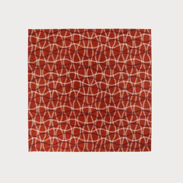 2011 Tai Ping and Edward Fields Aria I Nomad Collection Hand Tufted Wool Area Rug in Red 10 ft x 10 ft Hot on Sale