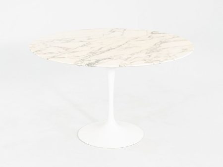 2006 Eero Saarinen for Knoll 47  Tulip Dining Table in Arabescato Marble Cheap