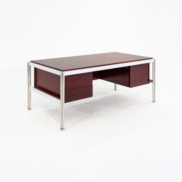 C. 1970 Rosewood Executive Desk by Georges Ciancimino for Mobilier International France Sale