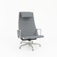 2010s Aluminum Group Lounge Chair, model EA124 by Ray and Charles Eames for Herman Miller in Grey Leather Fashion