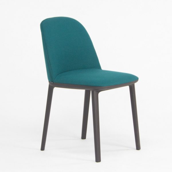 2019 Vitra Softshell Side Chair w  Teal Blue Fabric by Ronan & Erwan Bouroullec Hot on Sale