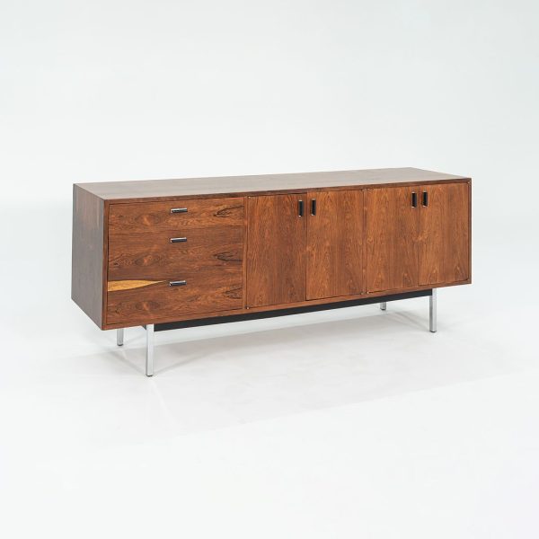 1970s Jack Cartwright for Founders Rosewood and Chrome Credenza   Sideboard Cheap