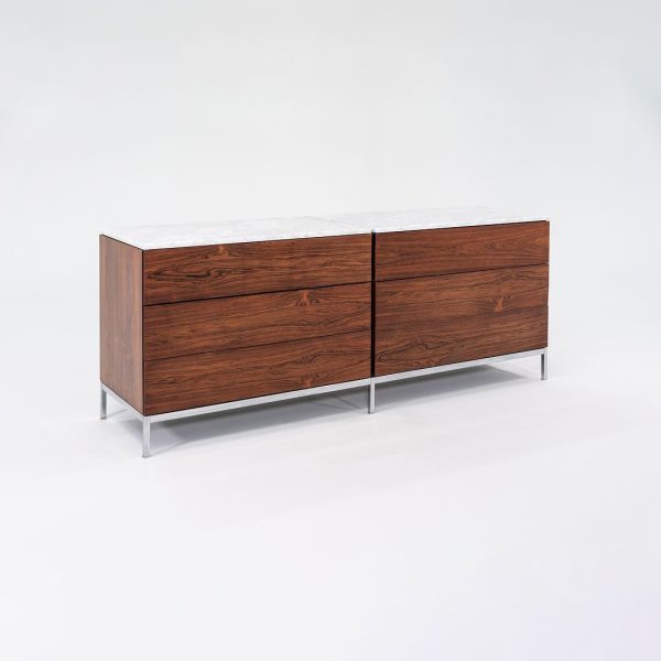 1960s Six-Drawer Rosewood Dresser Cabinet by Florence Knoll for Knoll in Brazilian Rosewood and Marble Online now