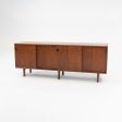 1960s Florence Knoll Walnut Credenza with Leather Pulls and Walnut Legs Online Hot Sale