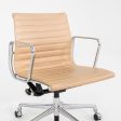 2014 Herman Miller Eames Aluminum Group Management Desk Chairs in Beige Leather with Pneumatic Base 12+ Available Supply