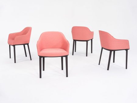 2015 Ronan & Erwan Bouroullec for Vitra Softshell Arm Chairs in Red Fabric 12+ Available Discount