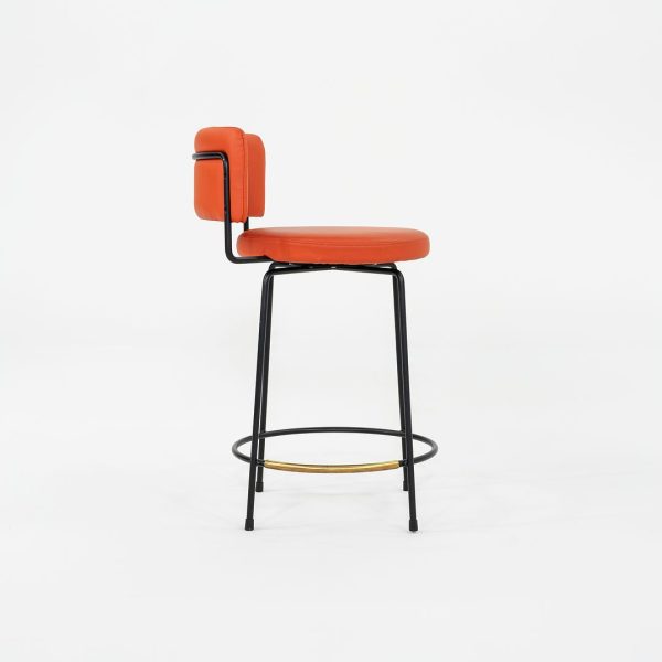 C. 2022 Grazia & Co Diiva Swivel Counter Stool in Orange 7x Available Sale