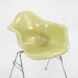 2006 Modernica Fiberglass Arm Shell Chair with H Base or Stacking Base in Light Green Discount