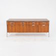 C. 1968 Myrtle Desk of High Point 900 Series Four Position Credenza in Walnut and Chrome with Laminate Top Hot on Sale