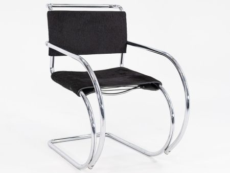 1960s MR20 Chair by Mies van der Rohe for Knoll in Chromed Steel with Hair on Hide Online