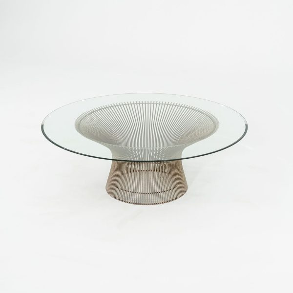 1960s Warren Platner for Knoll 36  Round Coffee Table in Steel and Glass Online now