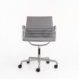 2010s Eames Aluminum Group Management Desk Chair by Ray and Charles Eames for Herman Miller in Grey Leather For Sale