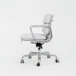 2010s Herman Miller Eames Soft Pad Management Desk Chair in Light Grey Leather 3x Available Online Hot Sale