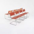 1960s Set of Eight Marcel Breuer for Thonet Side Chairs in New Chestnut Saddle Leather Discount