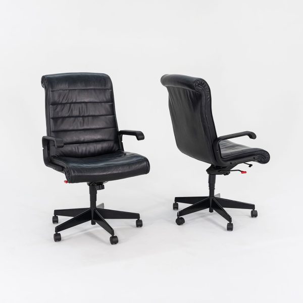 1999 Sapper Executive Chair by Richard Sapper for Knoll Leather, Foam, Plastic, Steel Online now