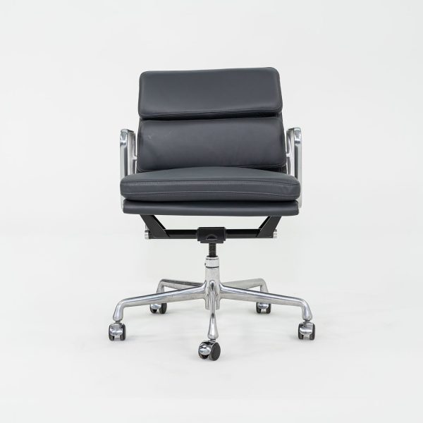 2010s Herman Miller Eames Soft Pad Management Desk Chair in Grey Leather Sale