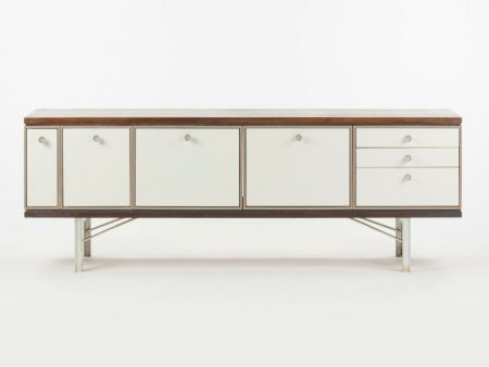 1960 Gerald Luss Rosewood & Metal Credenza Cabinet Once Attributed to Eames & IBM Pavilion Supply