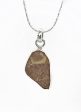 Beach Stone Sterling Silver Necklace For Sale