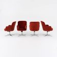 2009 Alpha High Back Bucket Chair by Nicos Zographos for Zographos Designs in Red Velvet 4x Available For Sale