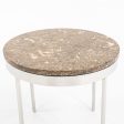 1960s Round Steel and Marble Side Table by Gordon Bunshaft and Davis Allen for SOM Design Online Hot Sale