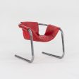 1970s Zermatt Sling Chair by Duncan Burke and Gunter Eberle for Vecta Group in Chromed Steel and Pink Vinyl 3x Available For Sale