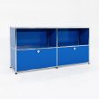 2000s USM Haller Blue C2A Credenza   Cabinet with 2x Pull-out Drawers Online