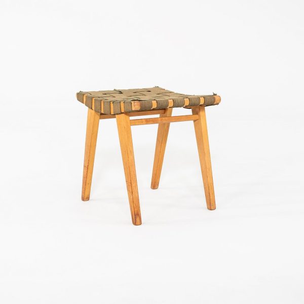 C. 1946 Jens Risom for Knoll Stool 667-W with Original Label Online Sale