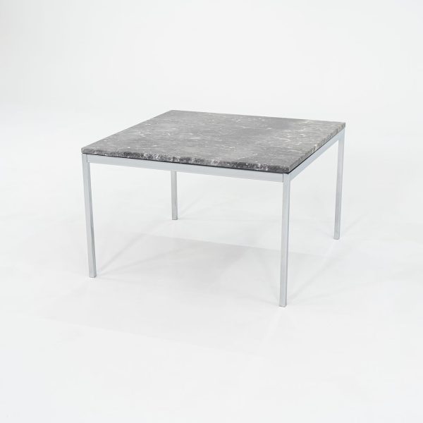 2016 Florence Knoll End Table 2515T by Florence Knoll for Knoll in Chromed Steel and Marble Sale