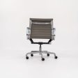 2010s Herman Miller Eames Aluminum Group Management Desk Chair in Greige leather Fashion