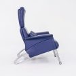 1993 Pair of Geoff Hollington for Herman Miller Lounge Chairs in Blue Leather and Aluminum Sale