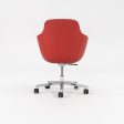 2016 Saiba Mid-Back Task Chair with Five-Star Base by Naoto Fukasawa for Geiger in Red Leather 6x Available For Sale