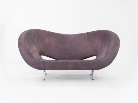 2004 Ron Arad for Moroso Victoria and Albert Sofa in Purple Leather 6x Available Online Sale