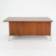 1960s Florence Knoll Executive Desk in Walnut and Chrome Cheap