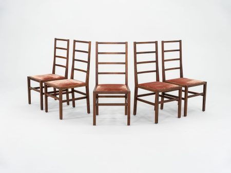 2008 Set of Five Tyler Hays for BDDW Ladder Dining Chairs in Black Walnut Online Sale