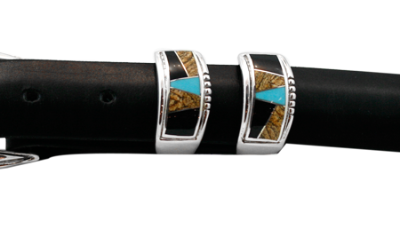 Supersmith Jade, Turquoise & Jasper 1  Inlaid Ranger Belt Buckle Online