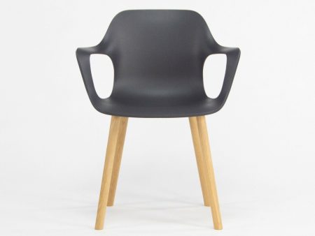 2018 Jasper Morrison for Vitra HAL Armchair with Black Seat and Oak Wood Legs Online