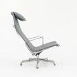 2010s Aluminum Group Lounge Chair, model EA124 by Ray and Charles Eames for Herman Miller in Grey Leather Fashion