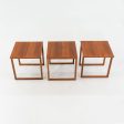 1960s Set of Three Kai Kristiansen for Vildbjerg Mobelfabrik Nesting End   Side Tables in Teak Model 33 Online now